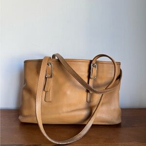 Coach 9813 Legacy Shopper Y2K vintage tan/brown leather tote bag made in USA